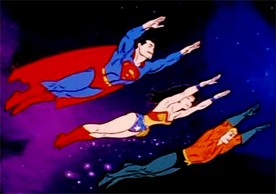 superman wonder woman flying