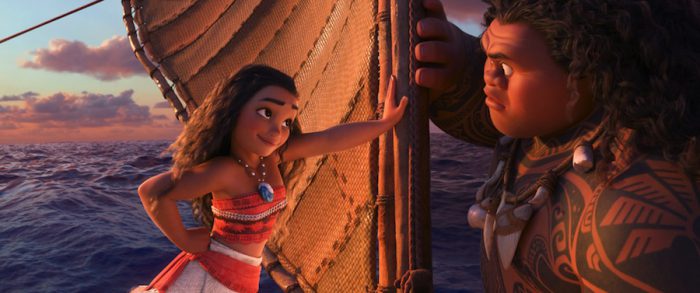 Moana and Maui set sail on an adventure in Disney's Moana