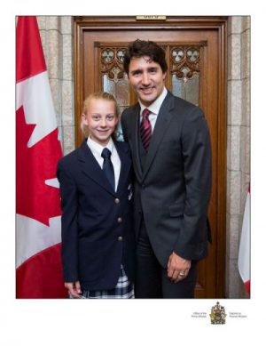 Rachel and Prime Minister Trudeau