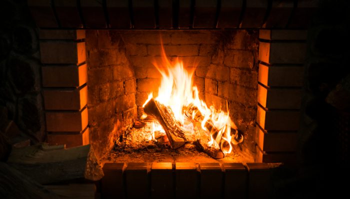 winter solstice fireplace
