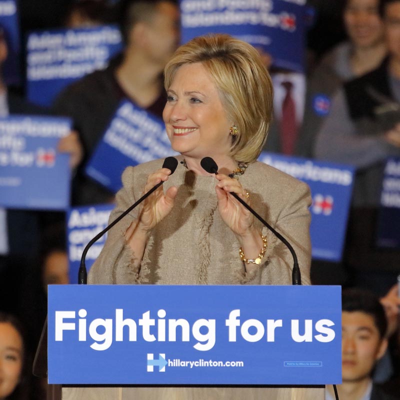 U.S. Democratic candidate Hillary Clinton