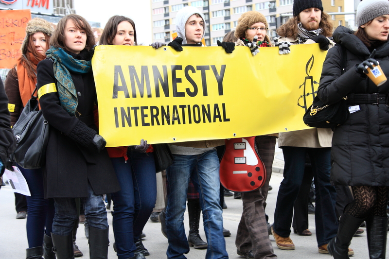 Amnsesty International activists in Poland
