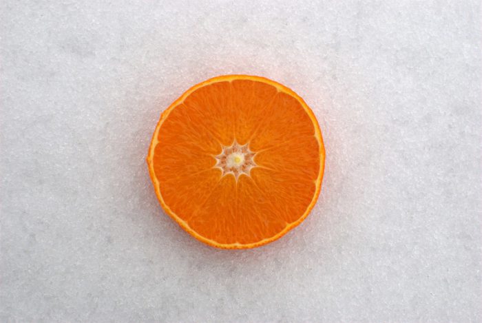orange snow