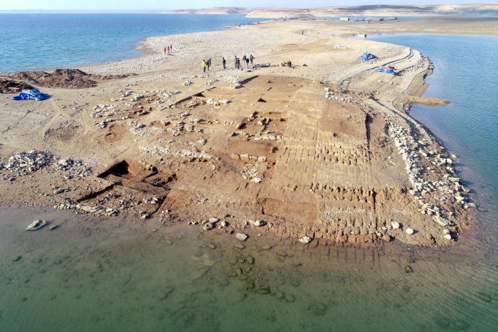 Ancient city revealed after dam dries up