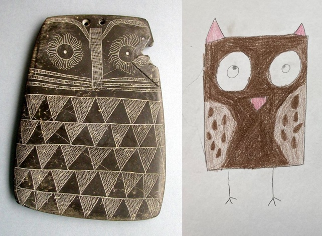 Was this ancient owl art made by children 5,000 years ago?